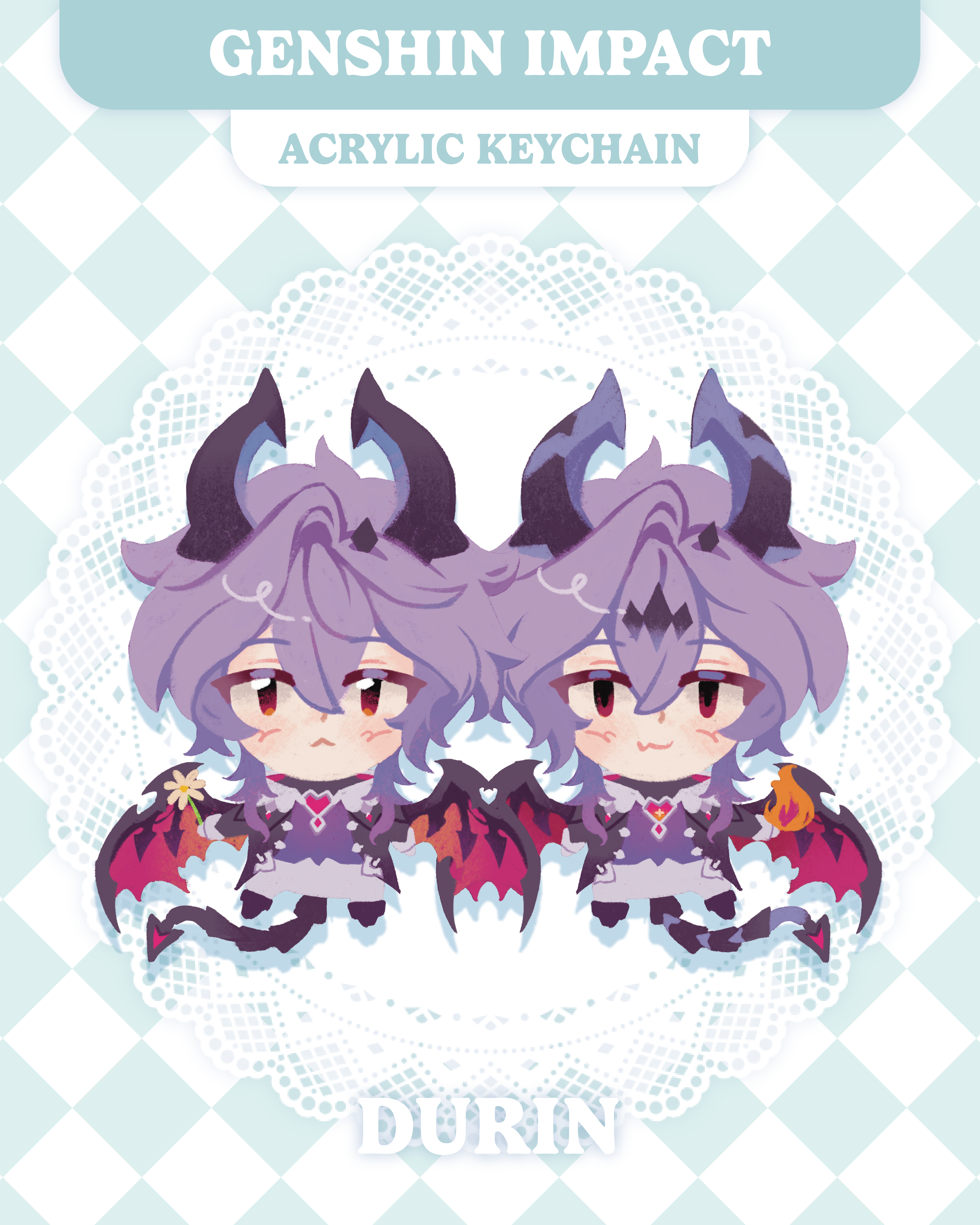 Genshin Epoxy Acrylic Keychains | Nod-Krai Edition