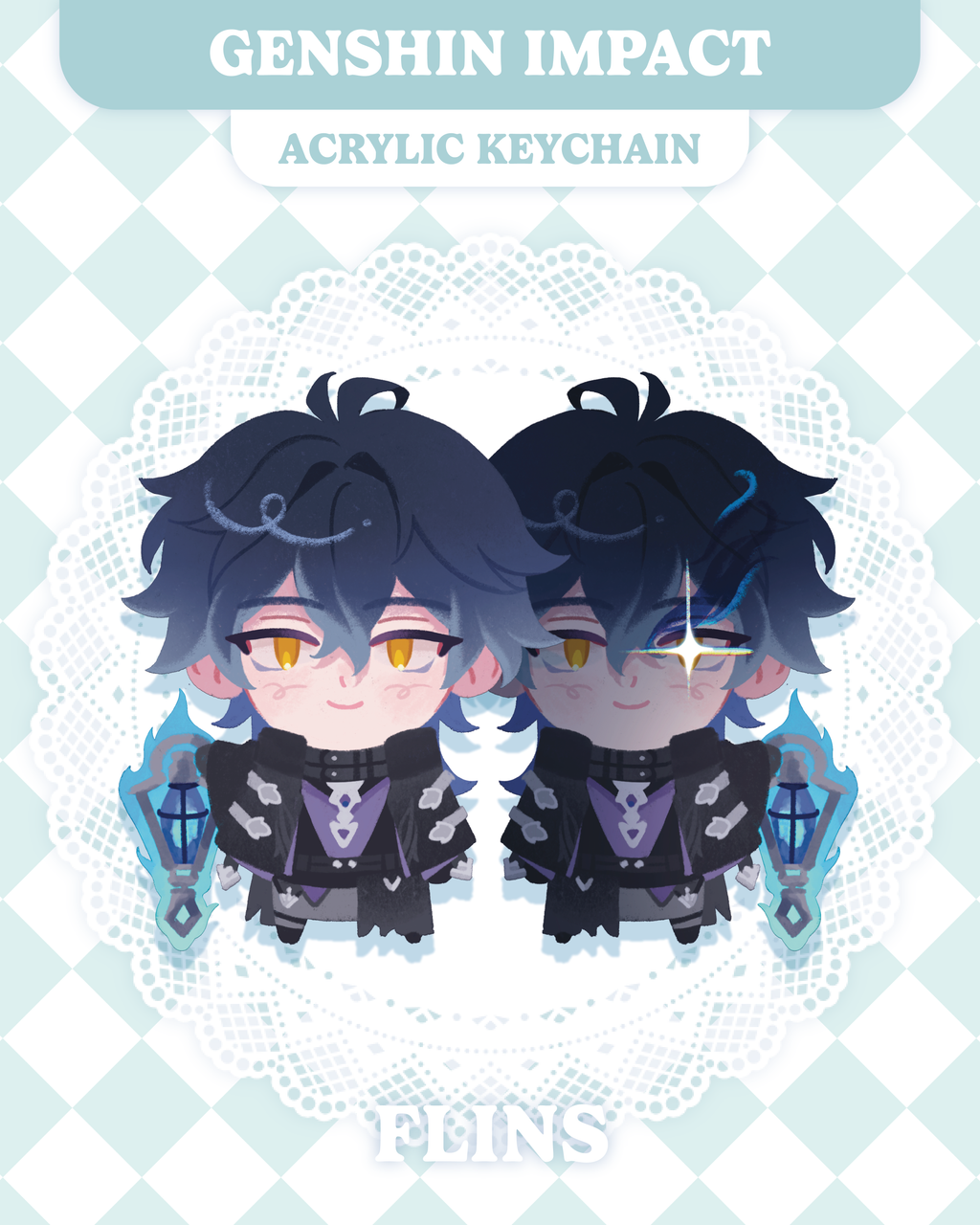 Genshin Epoxy Acrylic Keychains | Nod-Krai Edition
