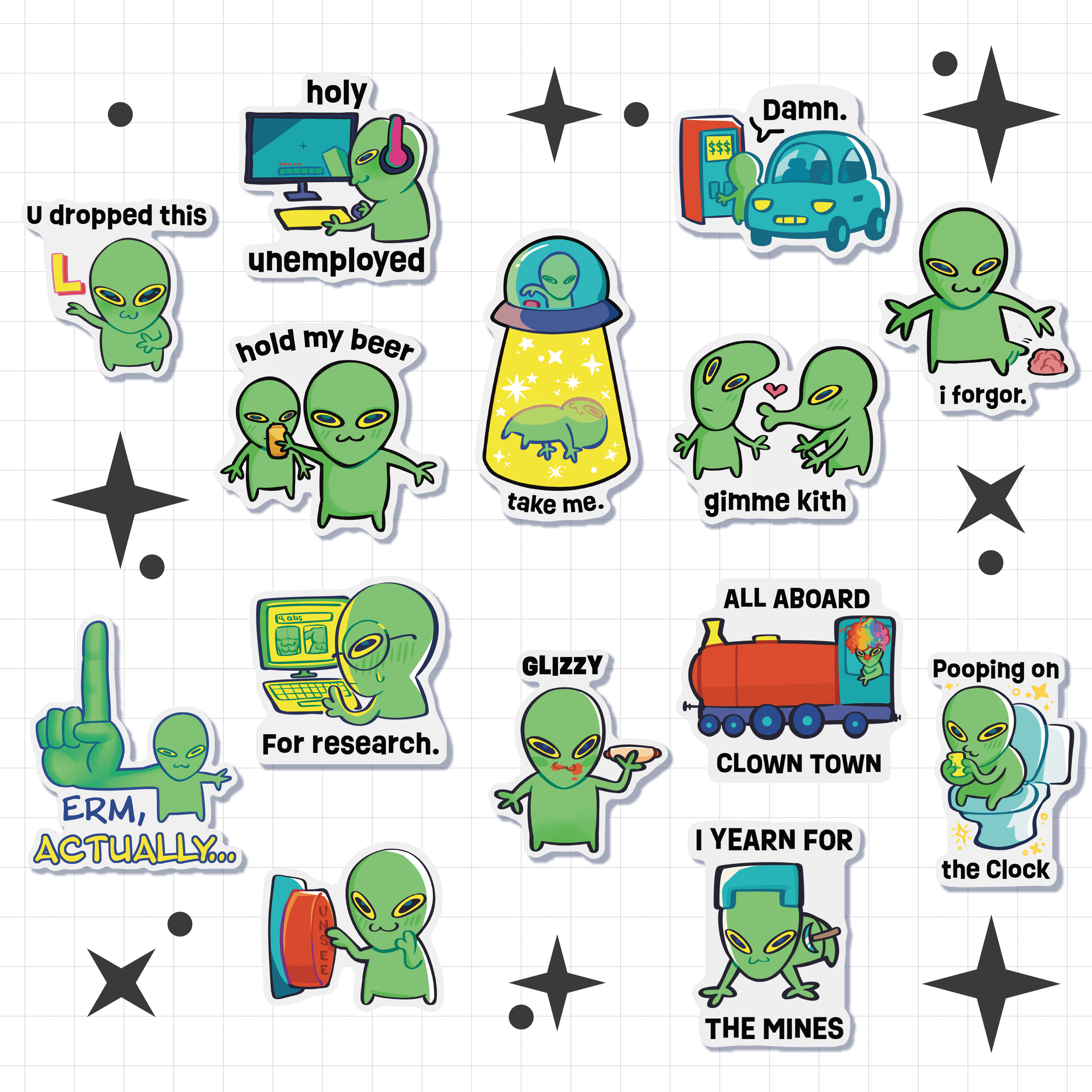Vinyl Stickers | Alien Goobers
